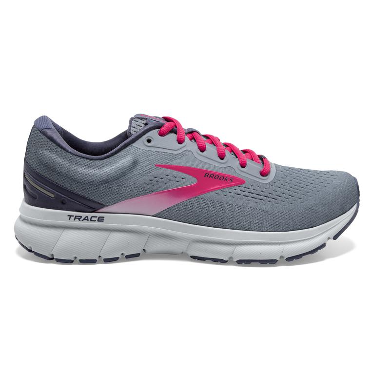 Brooks Trace Adaptive Women's Road Running Shoes - Grey/Nightshadow/Raspberry (20391-GDHE)